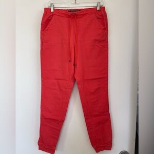 Zara Trafaluc woman’s cotton pants. Size 38. Red color.